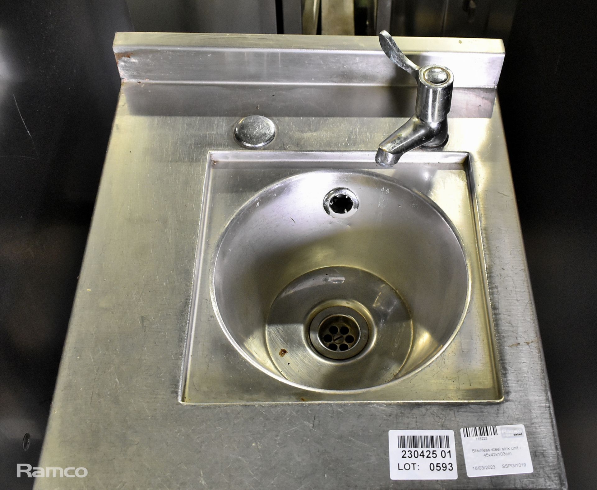 Stainless steel sink unit - 45 x 42 x 103cm - Bild 2 aus 4