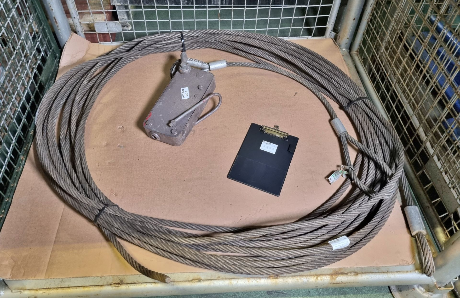 3T Tirfor winch with 18mm thick steel cable - approx 25M length - Image 2 of 3