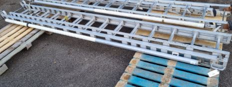 AS Fire & Rescue equipment ladder - 2 section - 14 rungs per section with side supports - approx 4M