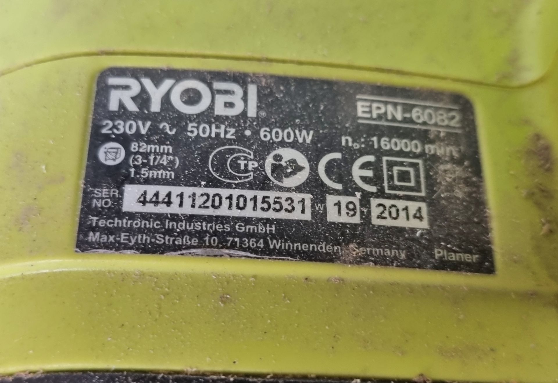 Ryobi EPN-6082 Wood plane in Bosch case - 230V - Image 5 of 6