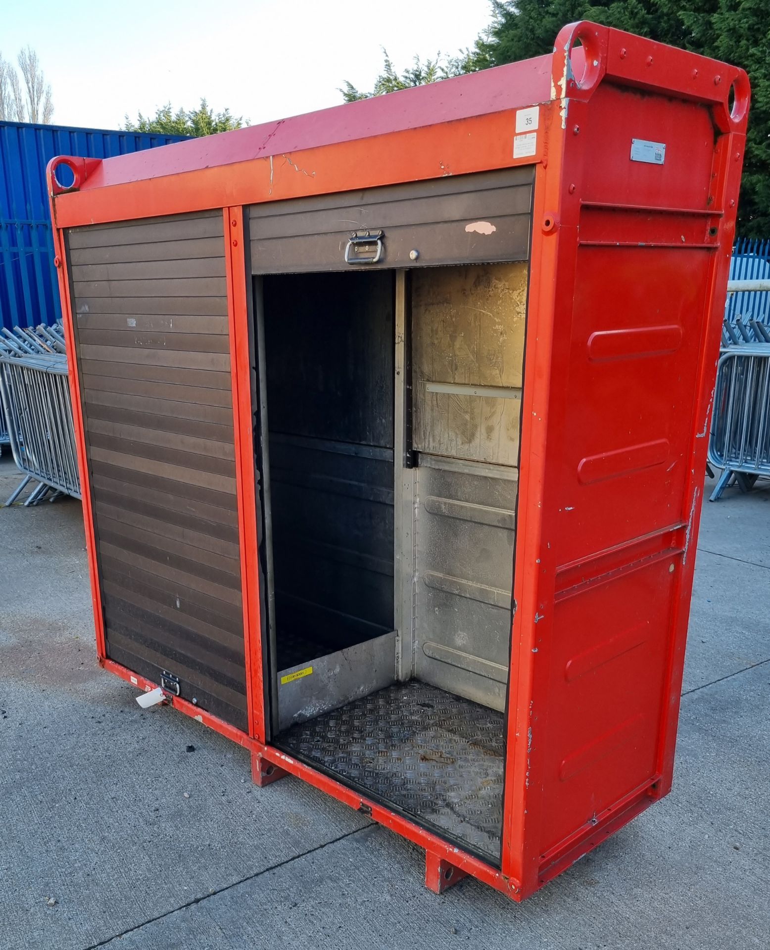 Double roller shutter door storage container - W 2100 x D 750 x H 2000mm - Image 3 of 6