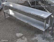 Stainless steel holding shelf - 196 x 30 x 70cm