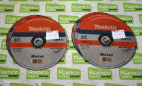 14x Makita P-26054 230 x 22mm metal grinding discs