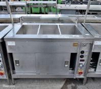 Stainless steel electric hot cupboard bain marie section (missing front display panel)