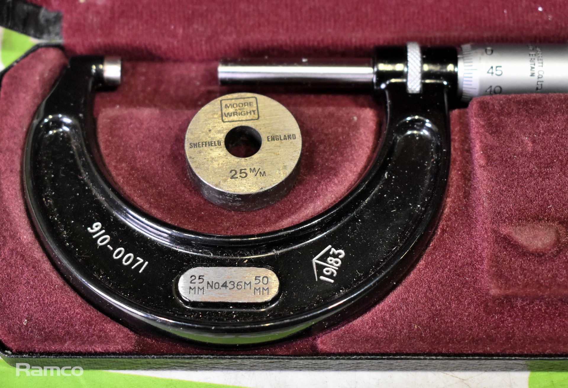 Starrett No 436 25-50mm micrometer caliper with case (incomplete) - Image 2 of 4