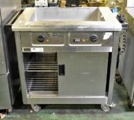 Lincat IP24B stainless steel hot cupboard and bain marie unit - W 850mm