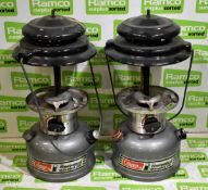 2x Coleman Powerhouse fuel lanterns - check pictures for models