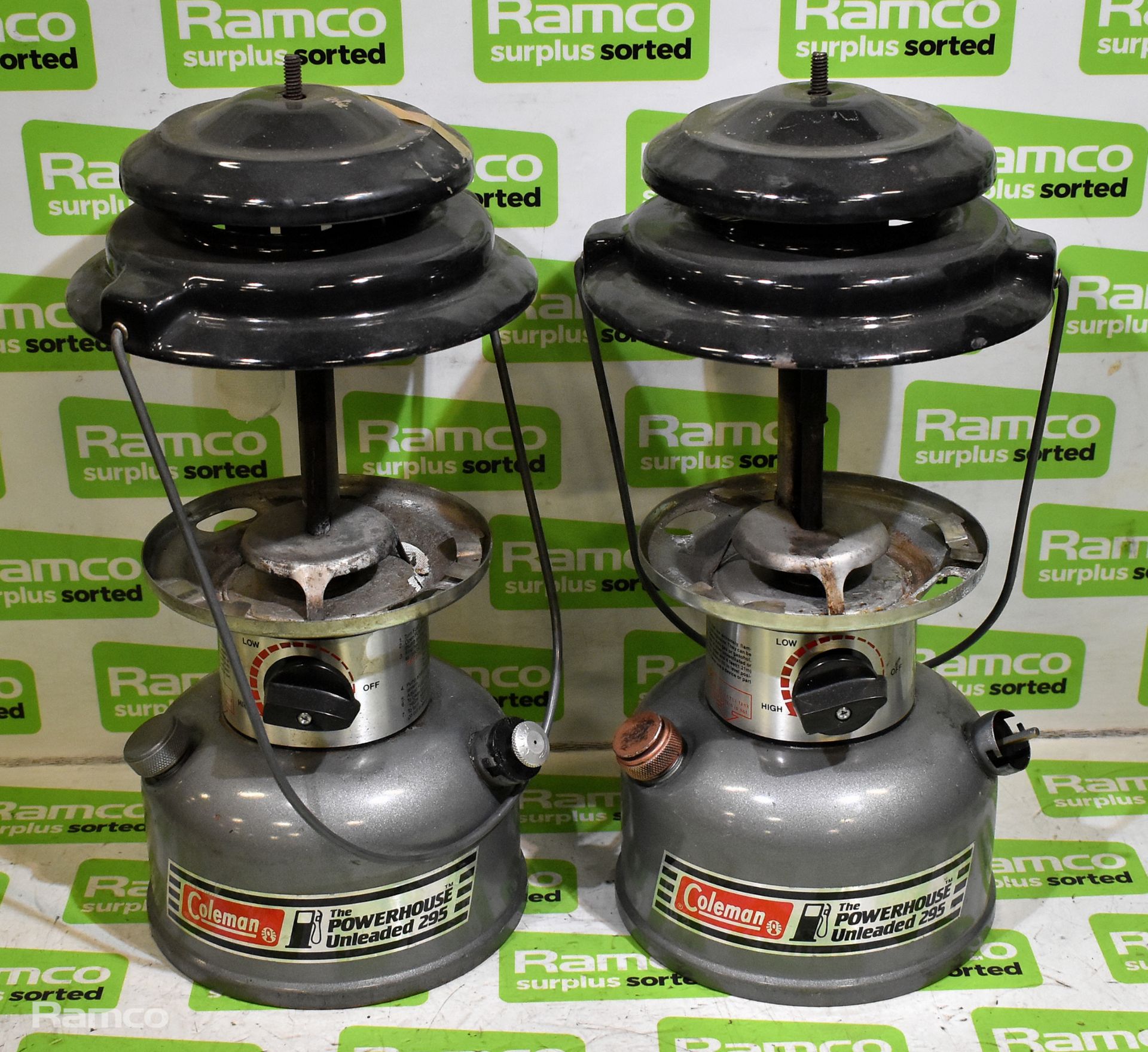 2x Coleman Powerhouse fuel lanterns - check pictures for models