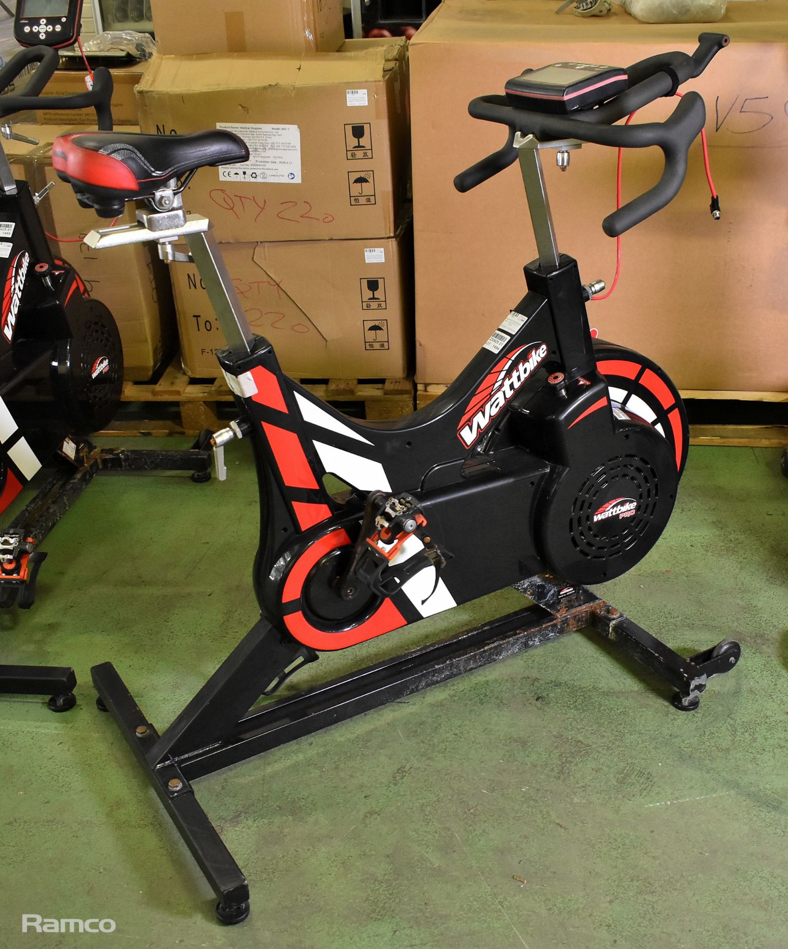Wattbike Pro indoor exercise bike - L 120 x W 66 x H x 110cm