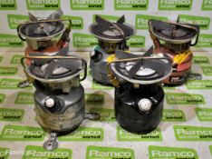 5x Coleman dual fuel stoves - check pictures for models