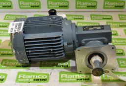 Leroy Somer LS63W 220-415V 3-phase electric motor with MVA-53-G ratio 20:1 gearbox