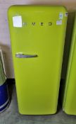 Smeg FAB28R/L - 50's style freestanding refrigerator right hinge - 270 ltr - Light Green - 240V 90W