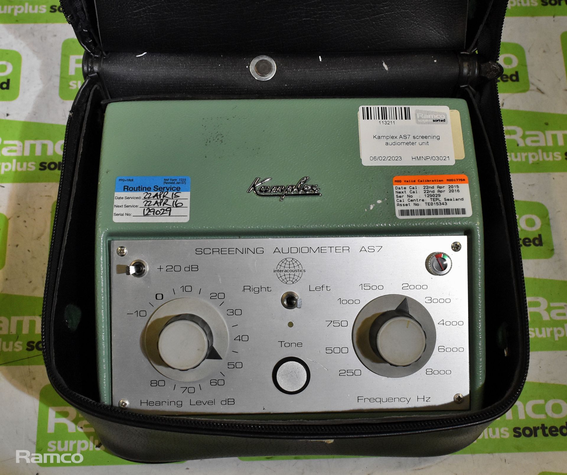 Kamplex AS7 screening audiometer unit - Image 2 of 6