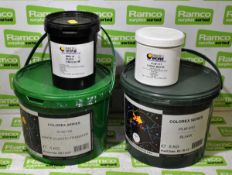 4x Tubs of textile screen printing inks