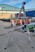 Clima 6 tread & platform aluminium step ladder - L 1450 x W 550 x H 2150mm (approx)