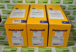3x boxes of Palazzoli IP67 50-60Hz 32A-4h, 100-130V electrical connector plugs - 5 per box
