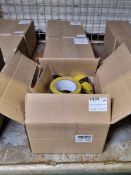 3x boxes of Black and yellow hazard tape - 12 rolls per box