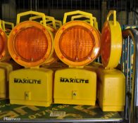 9x Maxilite flashing orange beacon lights