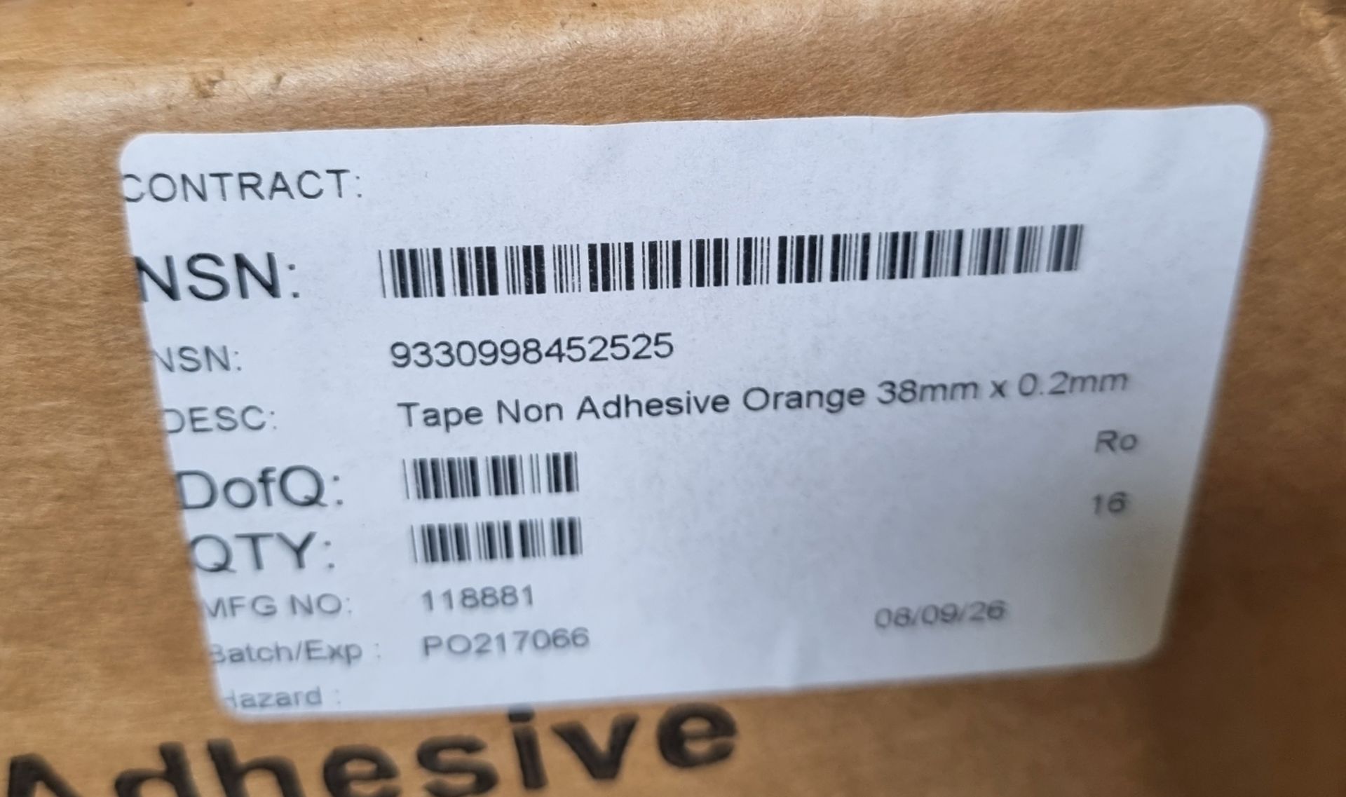 25x boxes of Orange non-adhesive tape - 16 rolls in a box - each roll 100m x 38mm - Bild 4 aus 5