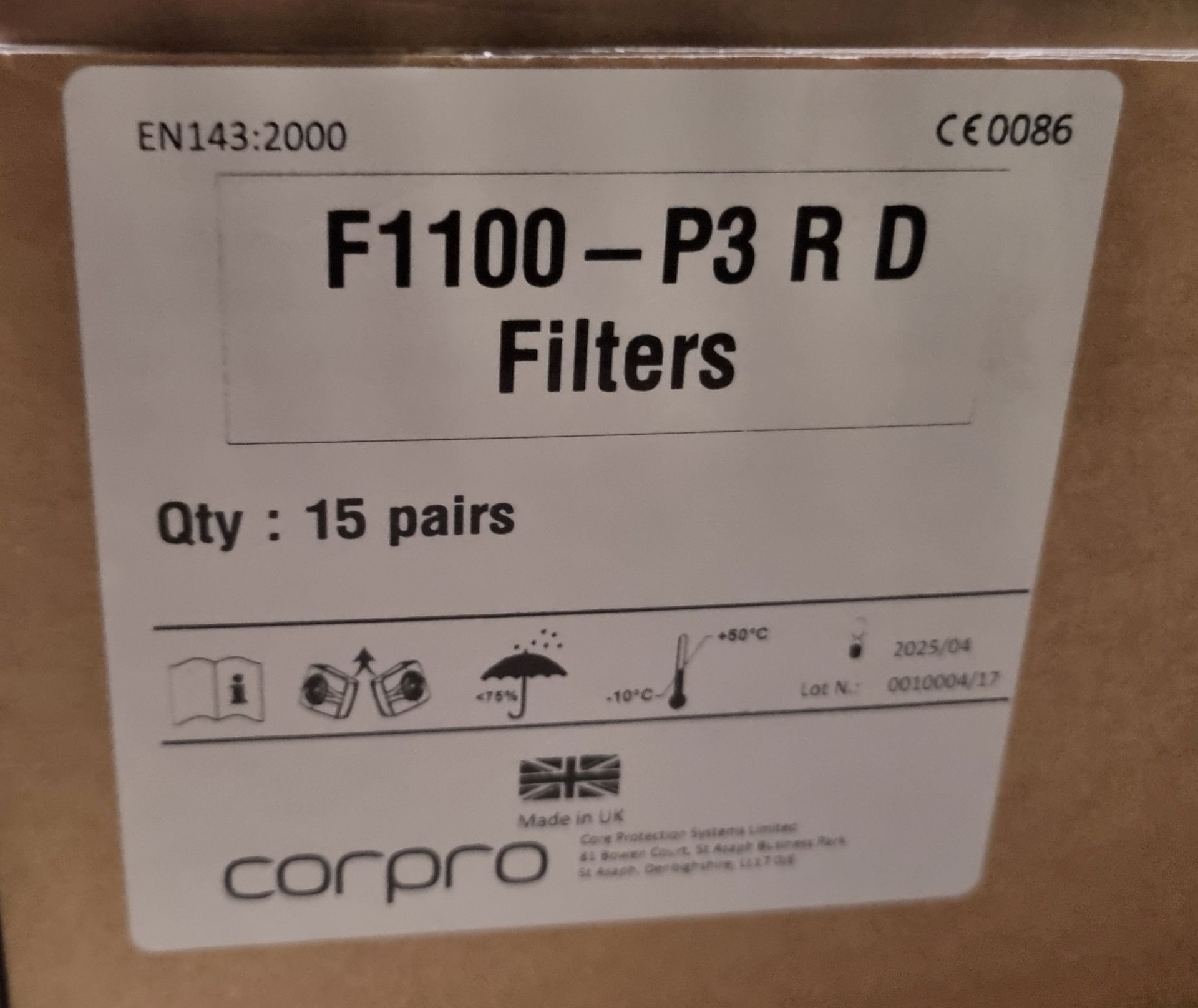 19x boxes of Corpro F1100-P3 RD filters -15 pairs per box - Image 4 of 4