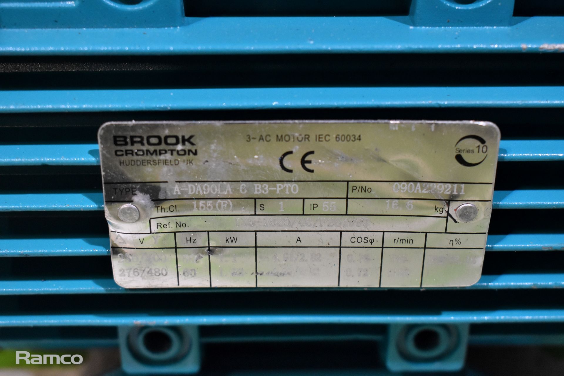 Brooks Crompton A-DA90LA 240V electric motor - Image 2 of 4