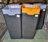 5x Method 60L office bins (missing lids)