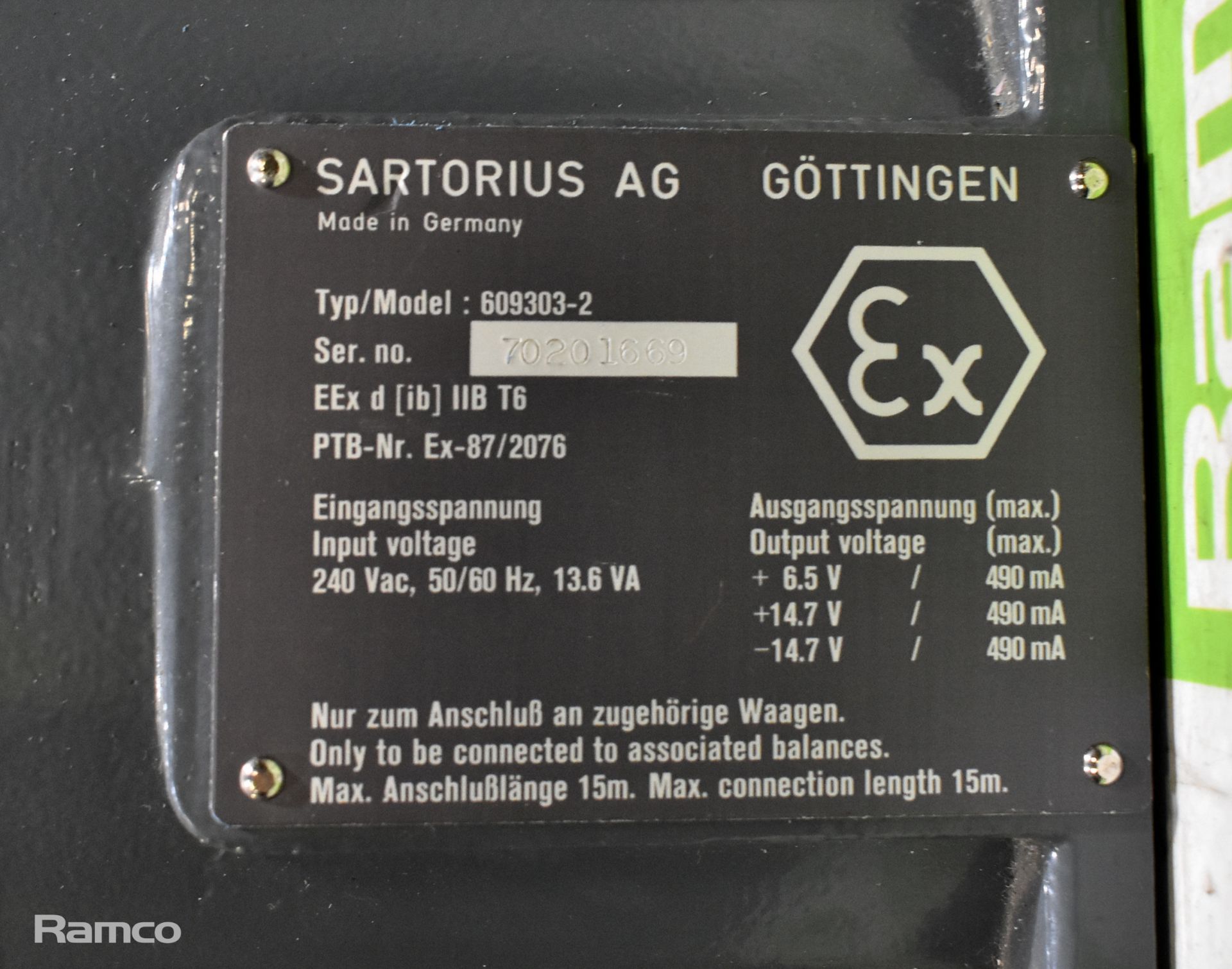 Sartorius 609304-2 scales power supply unit 240 Vac 10VA - Image 4 of 6