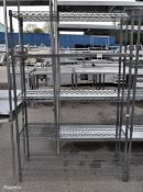 5 tier metal shelving unit - dimensions: 120 x 50 x 180cm