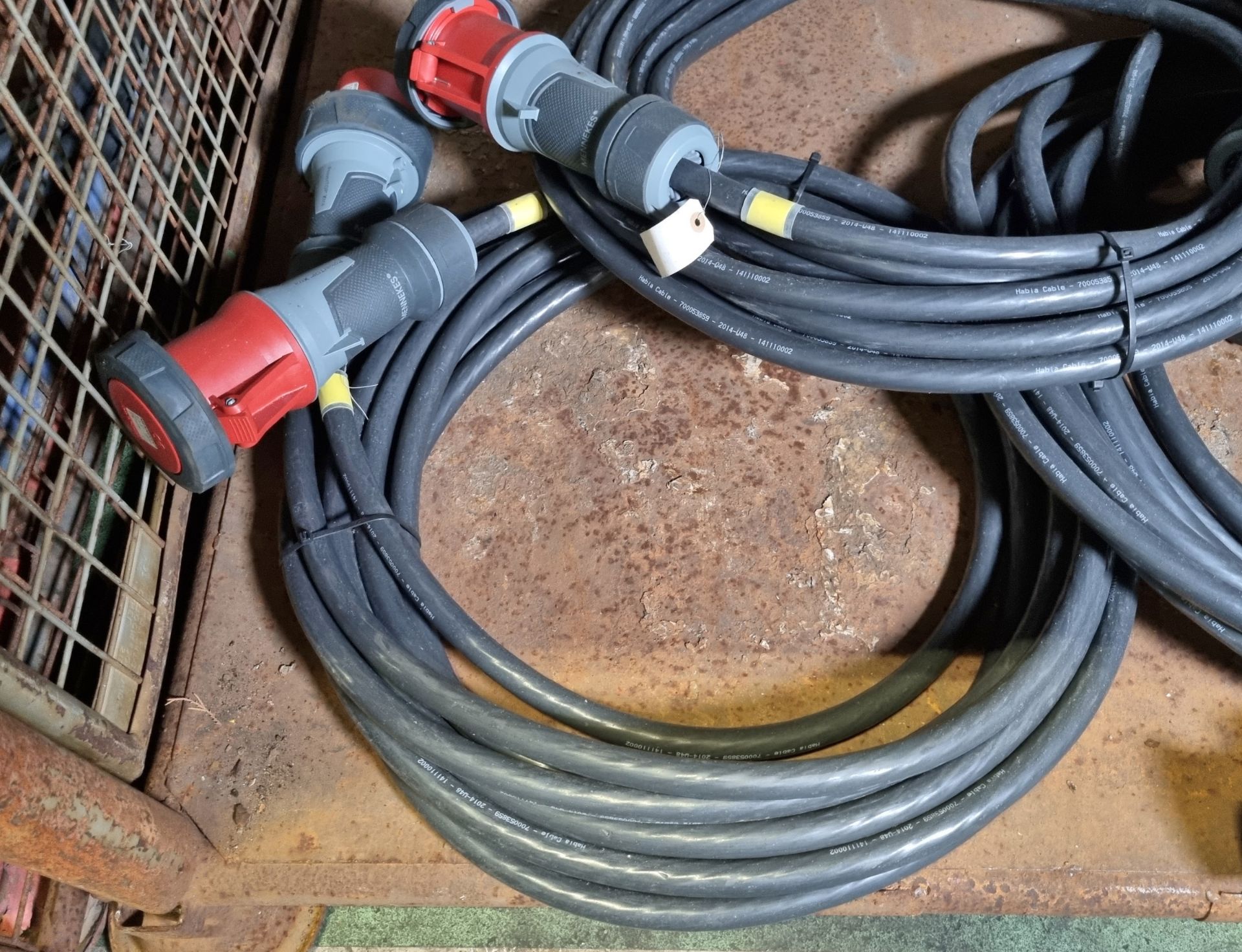 3x Mennekes 125a 400vac 3 Phase Power Harness heavy duty cables 10m - Image 4 of 5