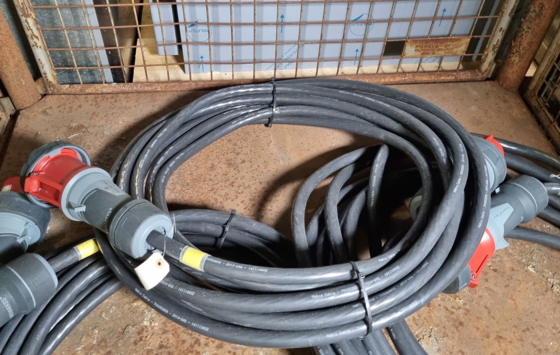 3x Mennekes 125a 400vac 3 Phase Power Harness heavy duty cables 10m - Image 3 of 5