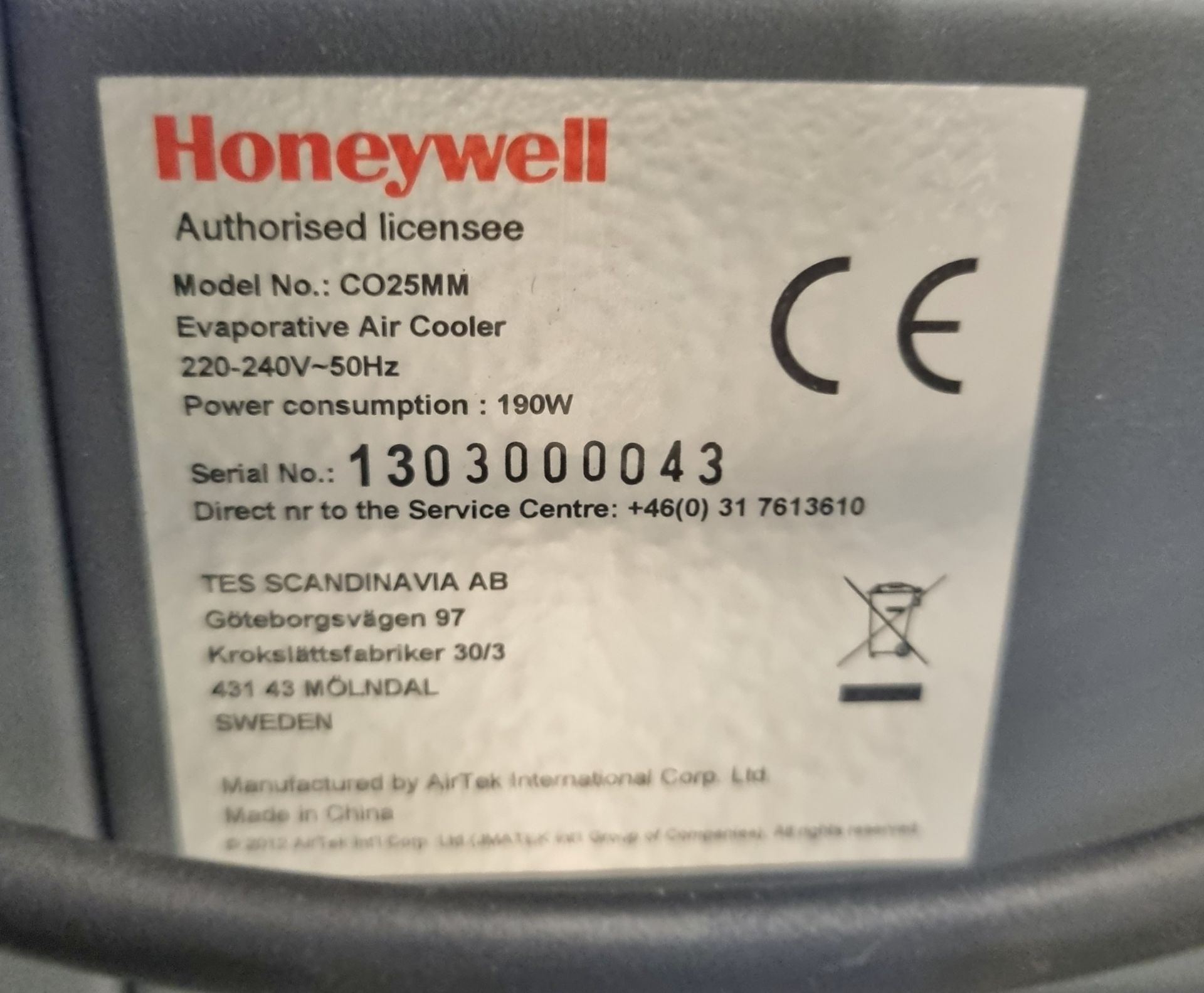 Honeywell CO25MM mobile workshop Air Cooler - Image 4 of 4