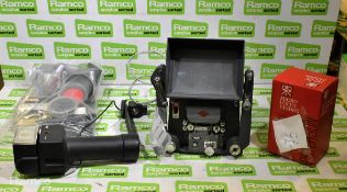 Photographic Equipment - flash head, lens filters, Micro focus finder