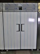 Iceinox VTS 1340 CR stainless steel, upright, double door refrigerator with 6 adjustable shelves