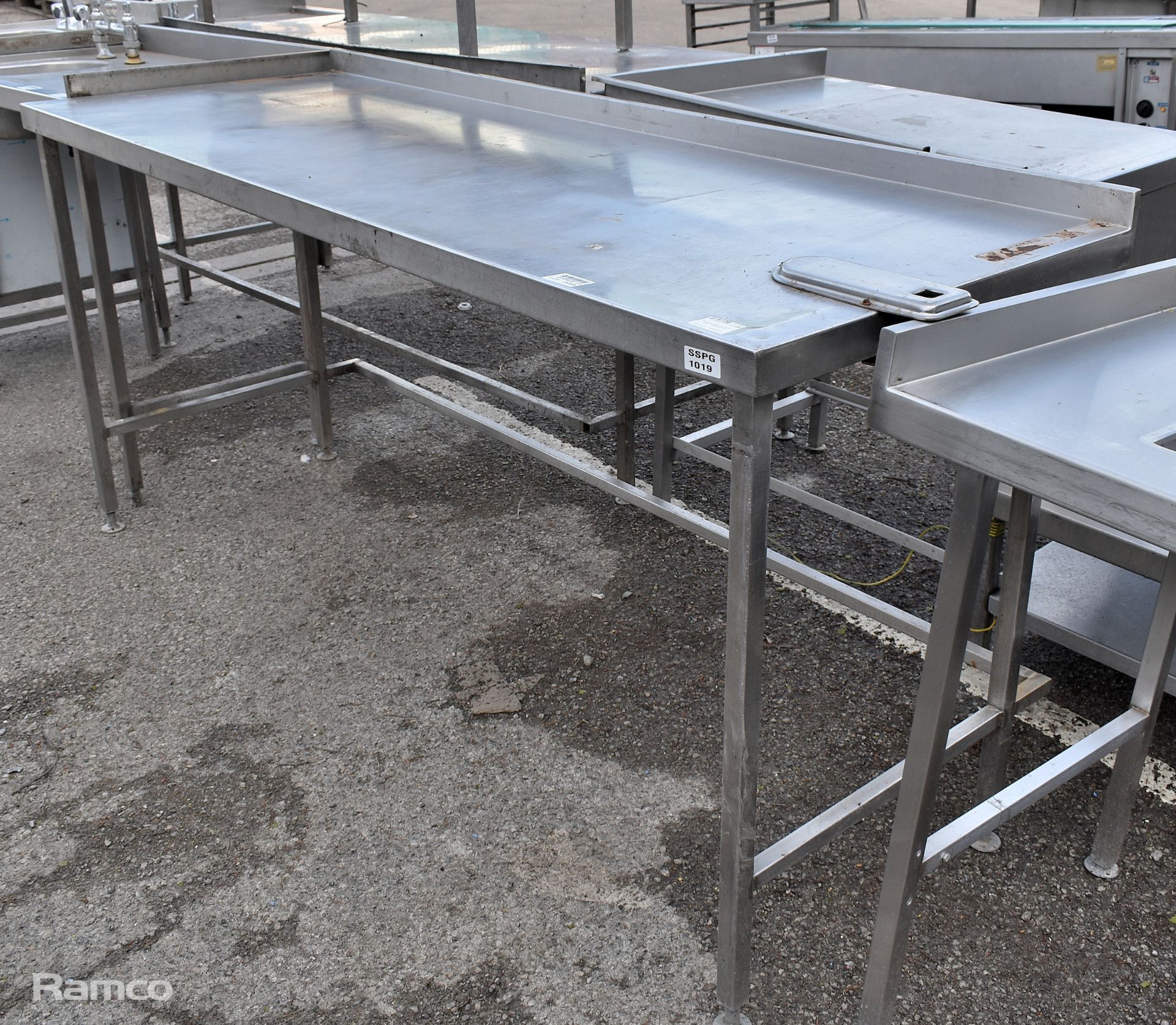 Stainless steel preparation table - 196 x 73 x 97cm - Image 2 of 4