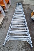 Werner 14 tread aluminium step ladder - L 2350 x W 1000 x H 4300mm (approx)