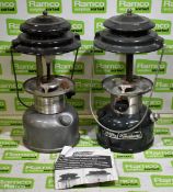 2x Coleman Powerhouse fuel lanterns - check pictures for models