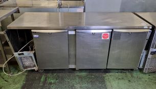 Precision Refrigeration MCU 311SS counter fridge - 180 x 66 x 155cm - damage to one side