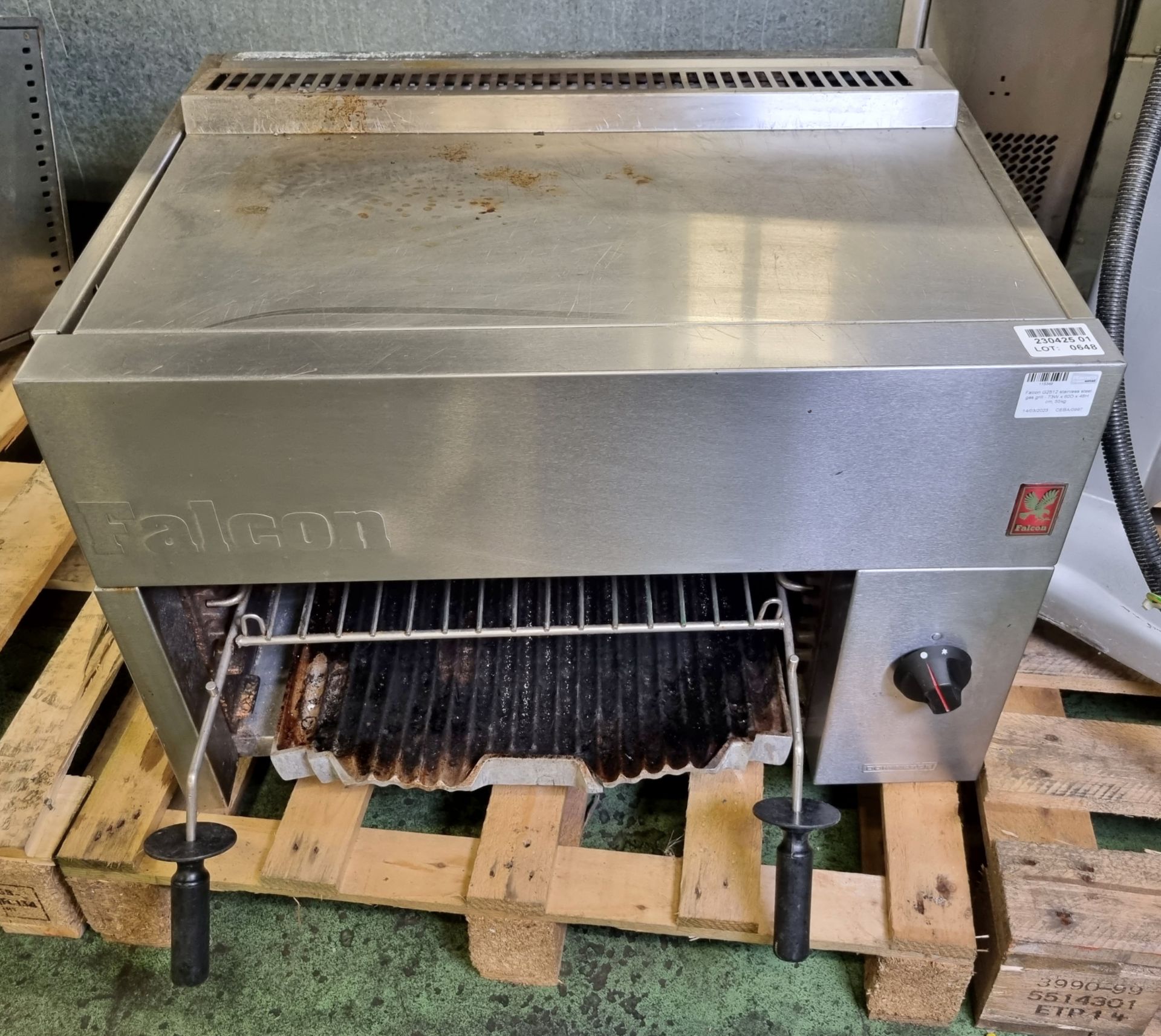 Falcon G2512 stainless steel gas grill - W 73 x D 60 x H 48cm - 55kg - Image 2 of 4