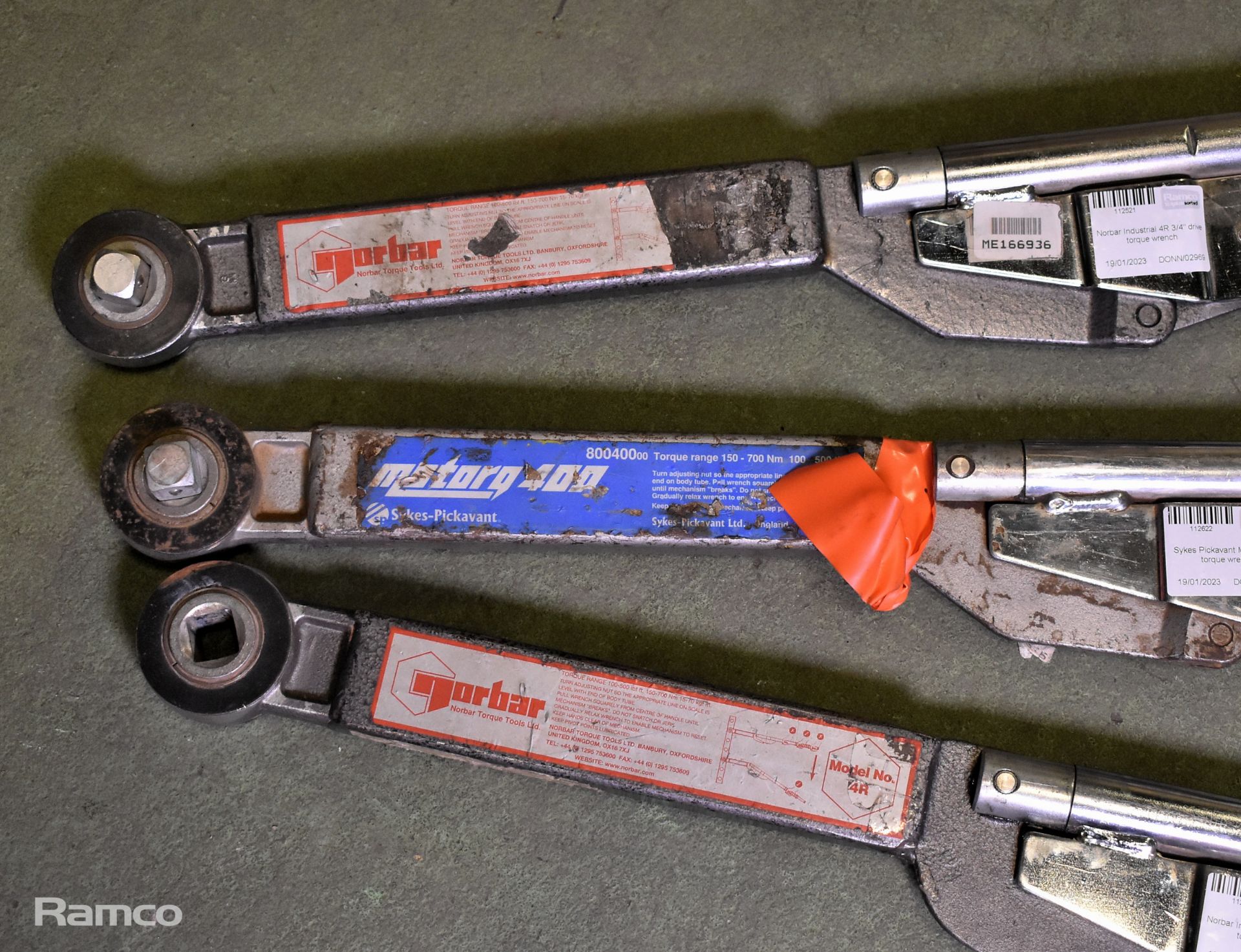 2x Norbar Industrial 4R 3/4 inch drive torque wrenches, Sykes Pickavant Motorq 400 torque wrench - Image 2 of 4