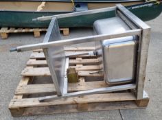 Stainless steel sink unit - 76 x 66 x 110cm