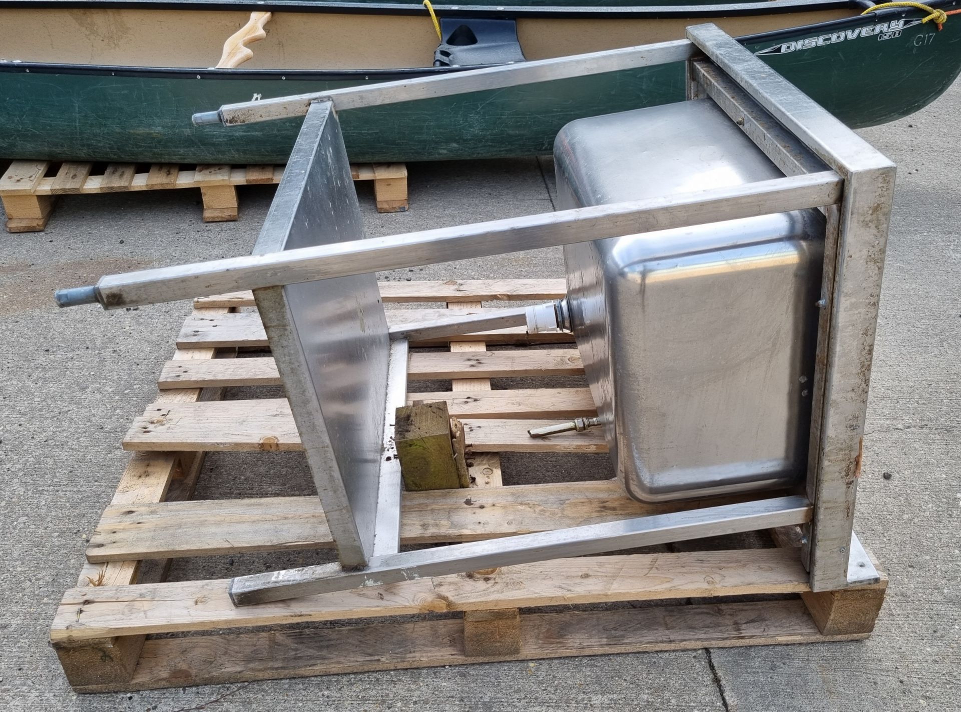 Stainless steel sink unit - 76 x 66 x 110cm
