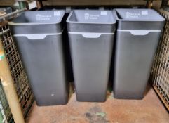 6x Method 60L general waste bins