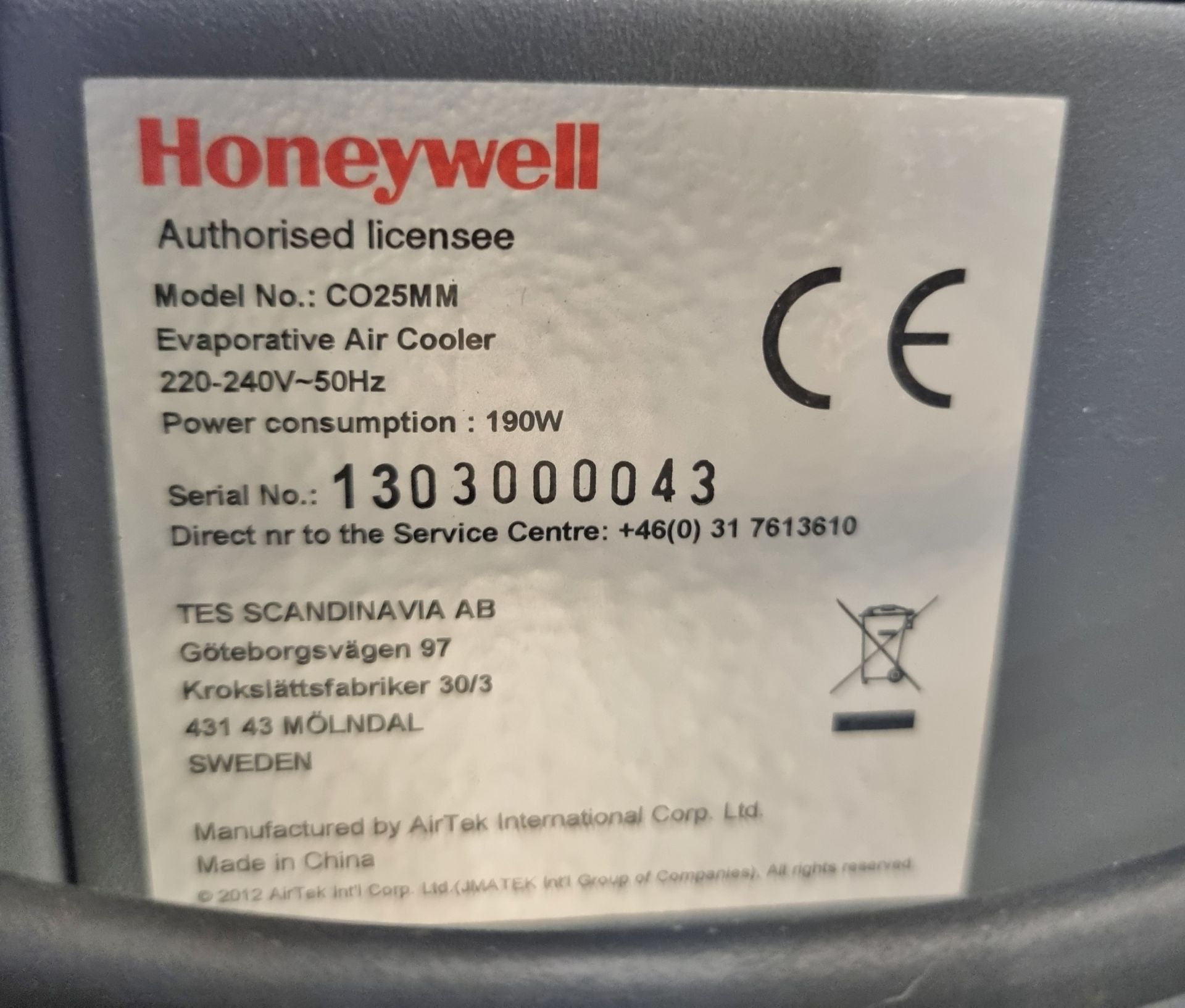Honeywell CO25MM mobile workshop Air Cooler - Image 4 of 4
