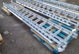 AS Fire & Rescue equipment ladder - 2 section - 14 rungs per section with side supports - approx 4M