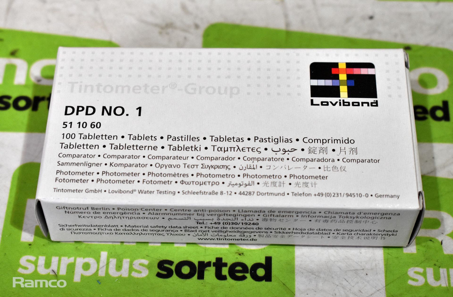 Lovibond DPD No. 1 chlorine test tablets (100 tablets per pack) - approx 95 packs - Image 3 of 5