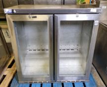Osborne 250E, double door, undercounter fridge - W 900 x D 600 x H 900mm - missing shelves