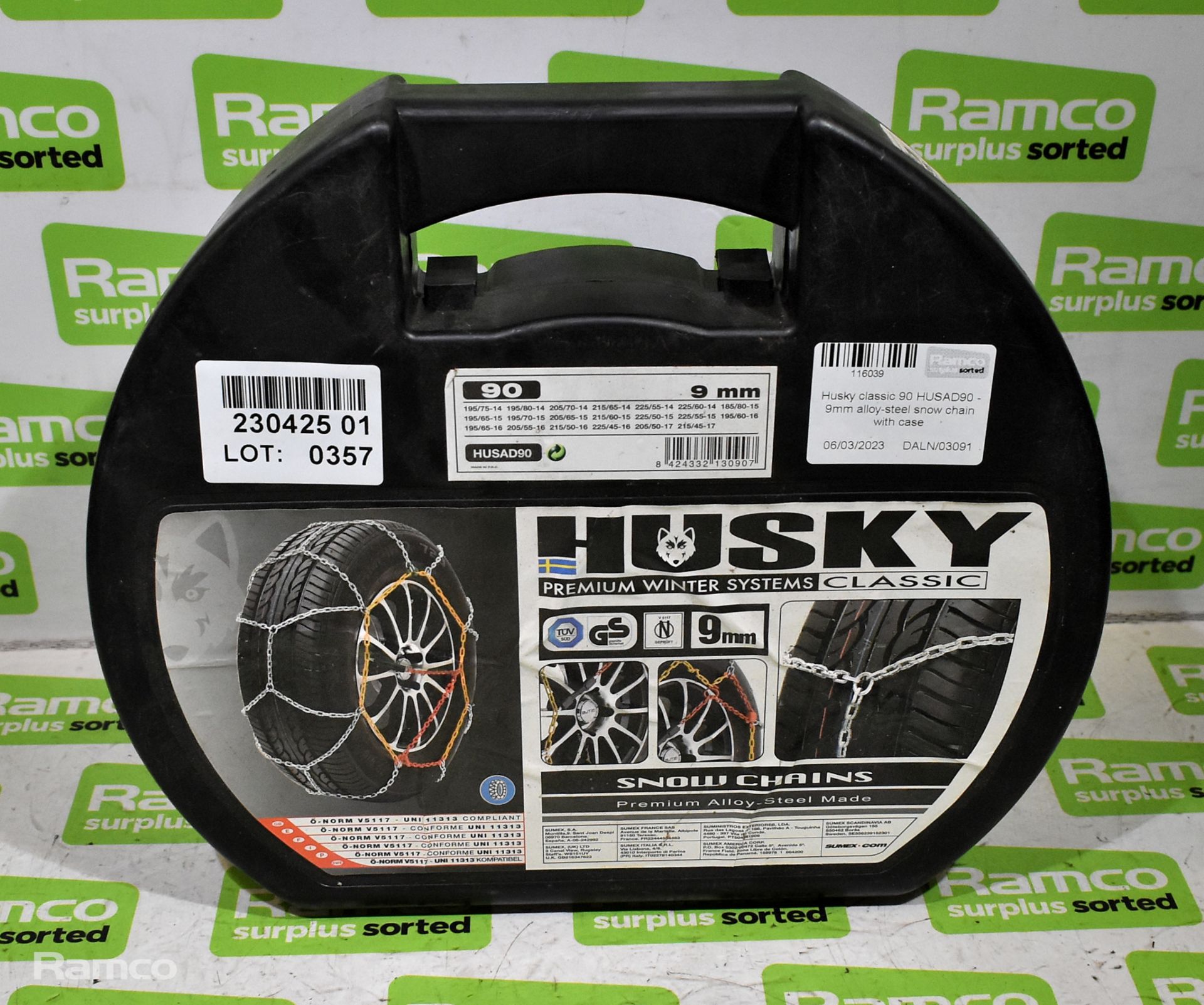 Husky classic 90 HUSAD90 - 9mm alloy-steel snow chain with case - Image 2 of 4