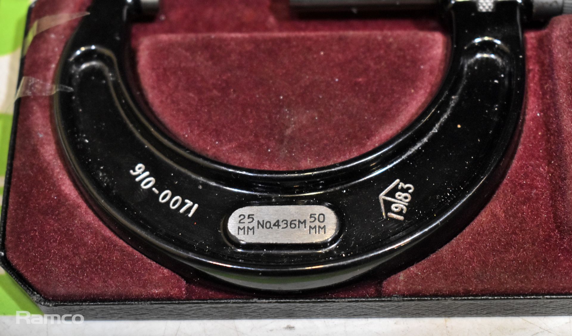 Starrett No 436 25-50mm micrometer caliper with case - Image 3 of 4