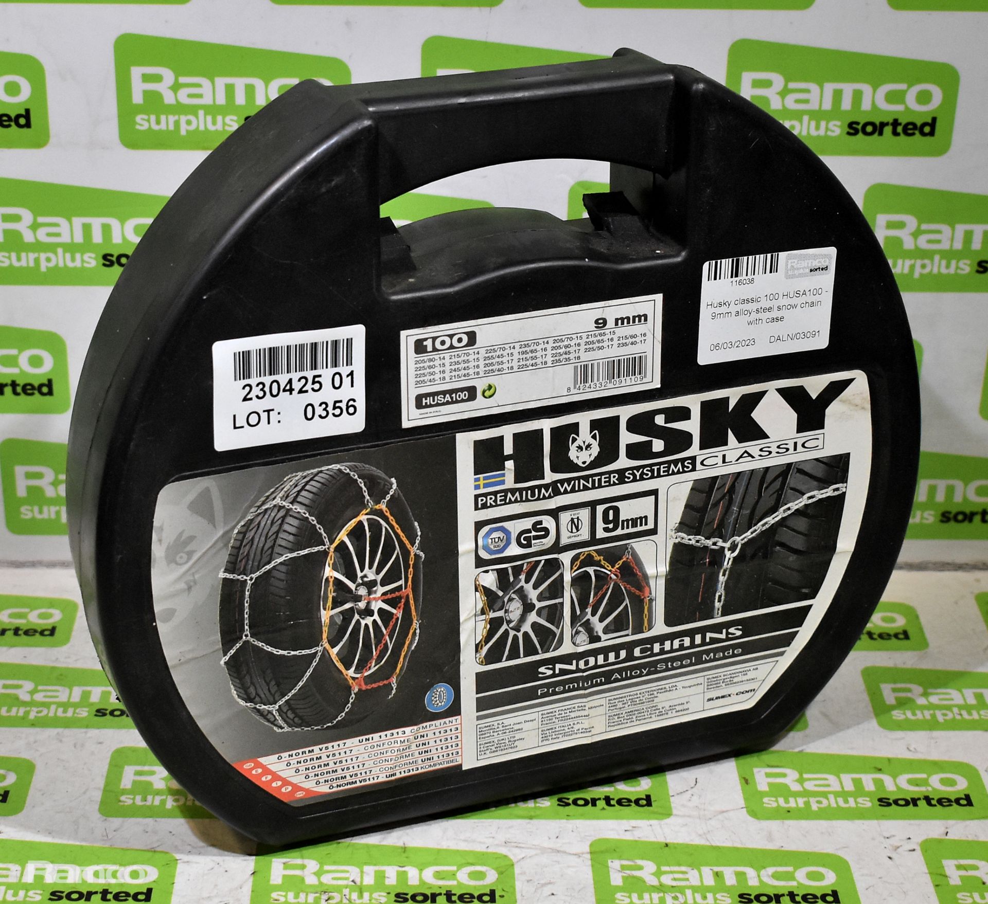Husky classic 100 HUSA 100 - 9mm alloy-steel snow chain with case