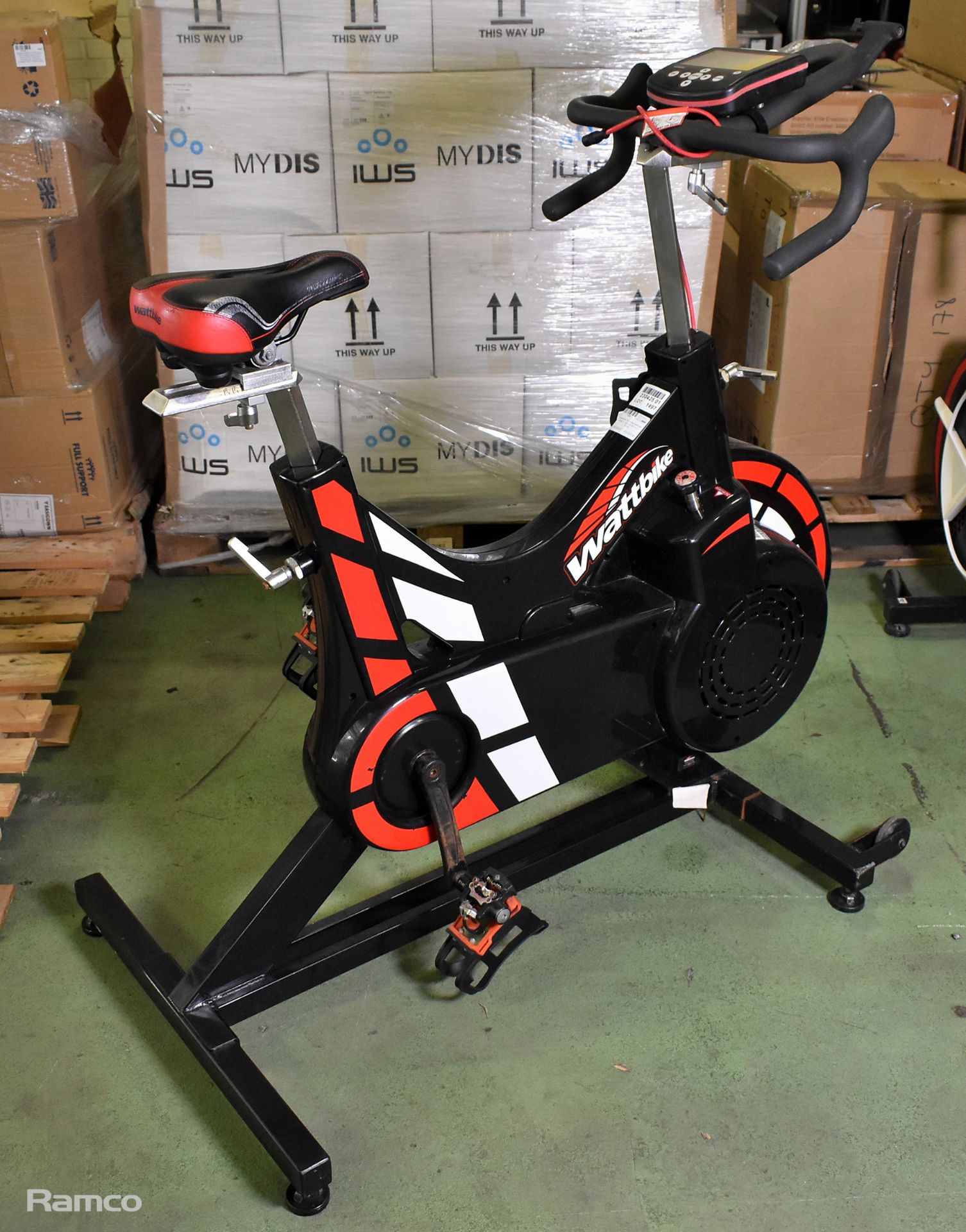 Wattbike indoor exercise bike - L 120 x W 66 x H x 110cm